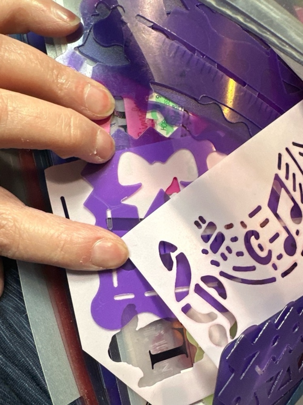 Reusable Purple Craft Stencil Set for Home Art stencils
